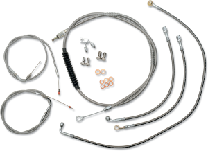 Standard Stainless Braided Handlebar Cable/brake Line Kit Silver
