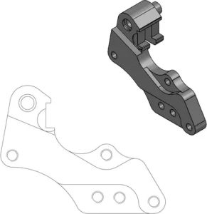 Dakar 298 mm-es első tárcsafék-készletek – adapter, fekete, nordicamoto.ro