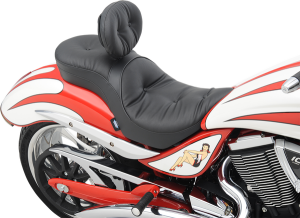 Ez Glide Ii Backrest Compatible Low-profile Leather Touring Seat Black, 3, nordicamoto.ro