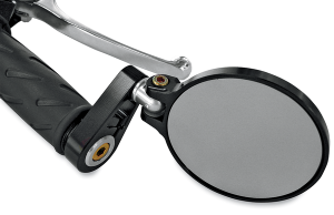 Folding Bar End Mirror Anodized Black, 2, nordicamoto.ro