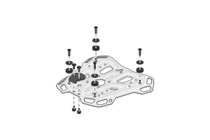 Adventure-rack fekete, porfestett, 2, nordicamoto.ro