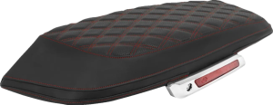 Lattice Stitched Saddlebag Lid Covers Black