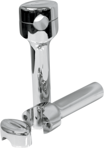 Hefty Handlebar Riser For 1-1/4(r) Handlebars Silver, 2, nordicamoto.ro