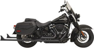 Fishtail True Dual Exhaust System Black, 1, nordicamoto.ro