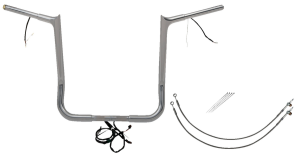 Plug & Play Ez Install 1-1/4(r) Pointed Top Handlebar Kit Silver, 2, nordicamoto.ro