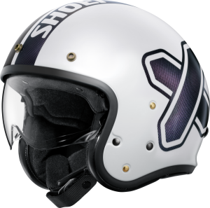 SHOEI J.O2 CROSS LOGO2 TC-6 Fúvóka sisak, fekete/fehér, M-es méret, 1, nordicamoto.ro