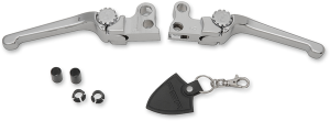 Anthem Adjustable Lever Set For Harley Models Silver