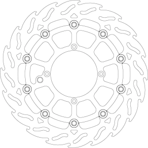 Flame sorozat – lebegő rotor, fekete, ezüst, 3, nordicamoto.ro