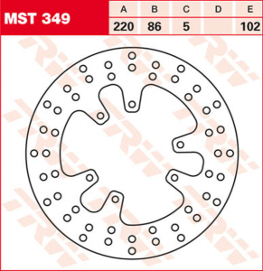 Round Fixed Brake Rotor 220-250mm Steel
