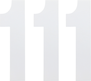 Standard Numbers White, 3, nordicamoto.ro