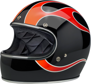 Gringo Full Face Helmet Dice Flames Small Black, Red