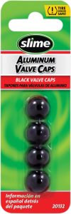 Valve Caps Aluminium Anodized, Black, 1, nordicamoto.ro