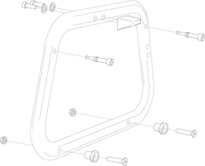 Adapter Kit For Evo Carrier Black, 2, nordicamoto.ro