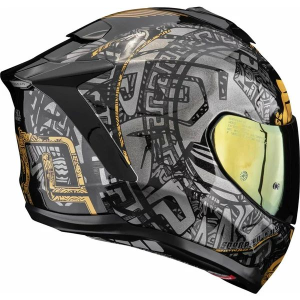 SCORPION EXO-1500 AIR APUS S teljes arcú sisak, gyöngyházfehér/szürke/arany, 2, nordicamoto.ro
