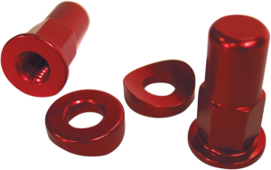 Rim Lock Tower Nut/spacer Set Anodized, Red, 1, nordicamoto.ro