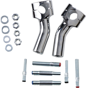 Kickback Handlebar Riser Silver, 2, nordicamoto.ro