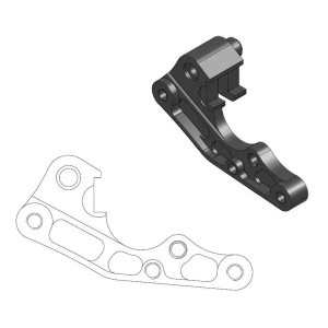 OEM féknyereg-rögzítő konzol, fekete, 1, nordicamoto.ro