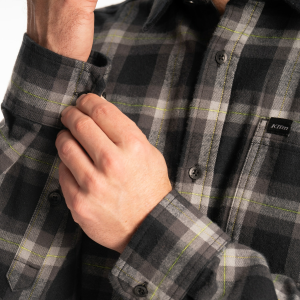Cămașă flanel bărbați  Klim Alderson Midweight Black - Asphalt, 2, nordicamoto.ro
