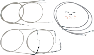 Stainless Handlebar Cable/line Kit Silver