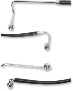 Stainless Steel Brake Line Kit Black, 2, nordicamoto.ro