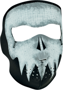 Face Mask Grey Skull Glow Black, White, 1, nordicamoto.ro