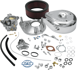 Super E Carburetor Kit W/ Manifold Silver 