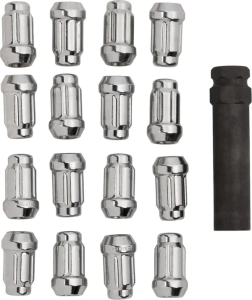 Splined Lug Nut Silver, 1, nordicamoto.ro