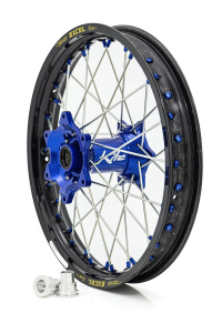 Elite Mx-en kerék, ezüst küllők, fekete, kék, nordicamoto.ro