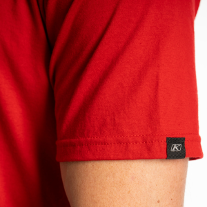 Tricou Klim Heritage Tri-blend Classic Red - White, 3, nordicamoto.ro