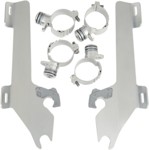 Fats/slim Windshield Trigger-lock Complete Mount Kit Polished, 1, nordicamoto.ro