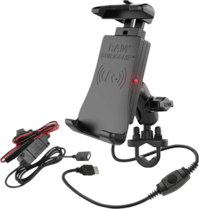 Quick-grip vízálló vezeték nélküli töltőtartó, fekete 