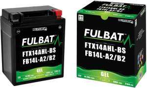 Fulbat FTX14AHL-BS, FB14L-A2/B2 motorkerékpár-gélakkumulátor, 2, nordicamoto.ro