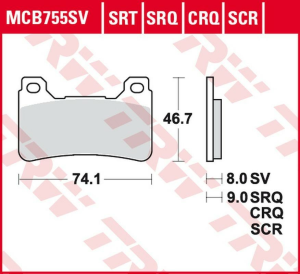 TRW szinterezett szénszálas versenyfékbetétek a HONDA CBR 600RR '05–'16 / CBR 1000RR FIREBLADE '04–'16 modellekhez, nordicamoto.ro