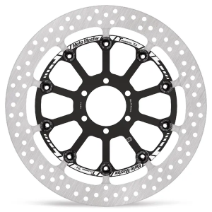 Halo sorozatú úszó rotor – fekete, ezüst, rozsdamentes acél, 1, nordicamoto.ro