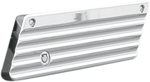 Finned Saddlebag Latch Covers Silver, 1, nordicamoto.ro