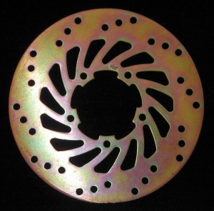Round D-series Scooter Brake Rotor Gold, Stainless Steel, Zinc