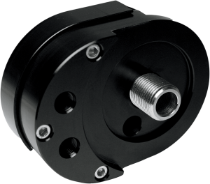 Offset Oil Filter Mount Black 