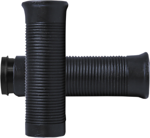 Old School Rubber Grips Black, 1, nordicamoto.ro