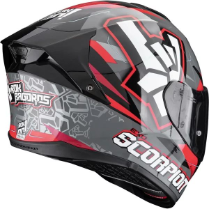 SCORPION EXO-530 AIR ROK XL teljes arcú sisak, szürke/fekete/piros, 2, nordicamoto.ro