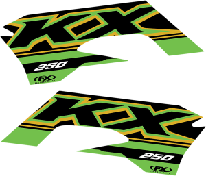 Replacement Oem Tank/shroud Graphics Black, Green
