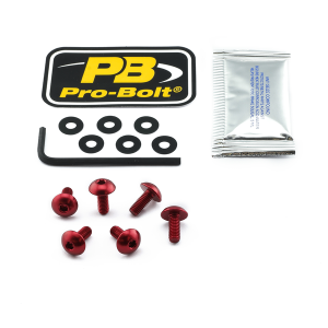 Screen Bolt Aluminium Red