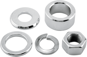 Axle Spacer/nut Kit Silver