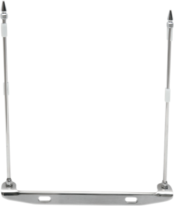 License Plate Mounted Double Flag Holder Chrome