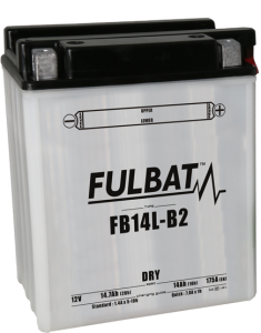 Fulbat FB14L-B2 száraz motorkerékpár-akkumulátor, 12 V, 14,7 Ah, 175 A – elektrolittal együtt