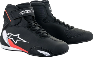 Női motoros csizma, Alpinestars Sektor csizma – fekete/fehér/piros, nordicamoto.ro