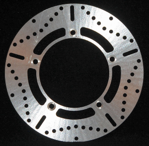 Round Hpsr Solid Brake Rotor Silver, Stainless Steel