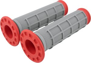Dual-compound Atv Grips Gray, Red, 1, nordicamoto.ro