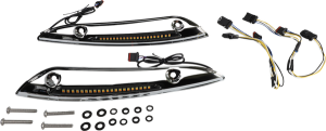 Genesis® 4 Dynamic Led Road Glide® Windshield Trim Chrome