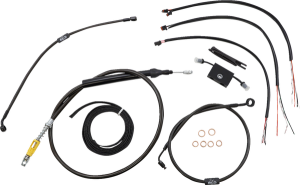 Complete Midnight Braided Handlebar Cable/brake Line Kit Black