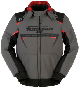 Furygan 6416-923 textilkabát, Sektor Roadster, sötét szürke–fekete–piros, nordicamoto.ro